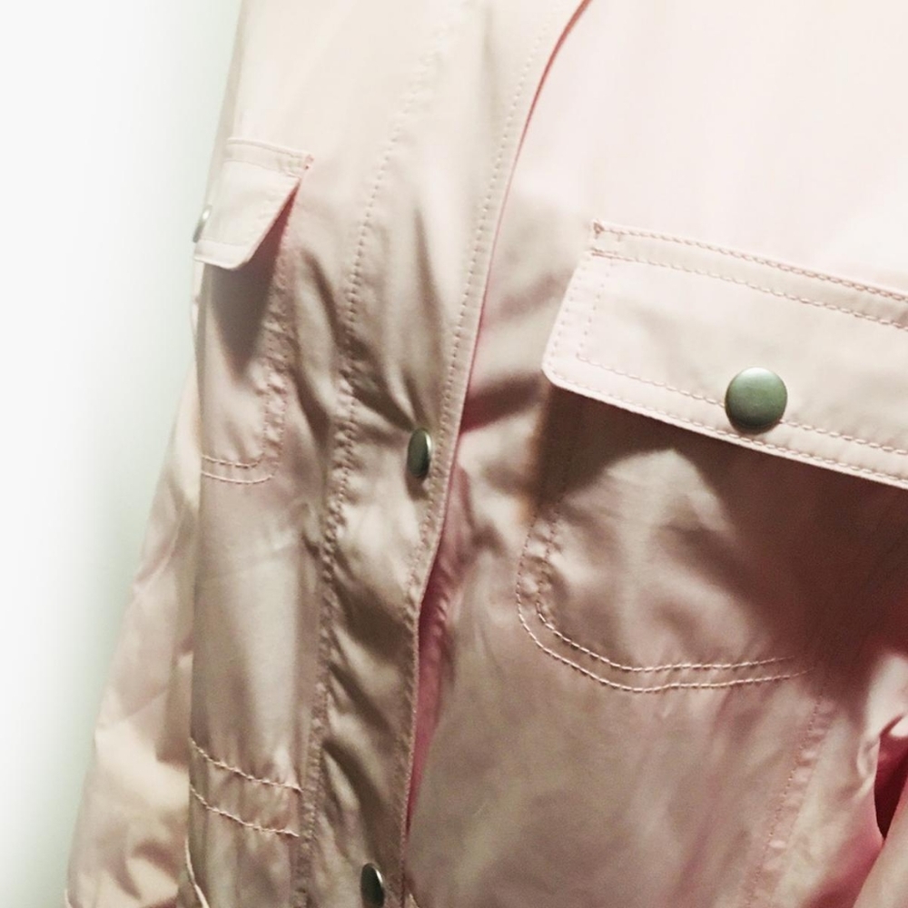 Talbots Drawcord RAINCOAT Delicate Rose Water Resistant - Picture 5 of 11